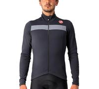 Castelli 4518511-085 Puro 3 Jersey FZ Sweatshirt, Hombre, Negro Claro/Reflejo Plateado, Tamaño XL