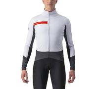 Castelli 4520505-087 BETA RoS JACKET Chaqueta, Hombre, Gris Plata/Gris Oscuro-Rojo, Tamaño XXL