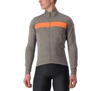 CASTELLI 4521503-064 RADDOPPIA 3 JKT Jacket Hombre NICKEL GRAY/RED ORANGE Tamaño L