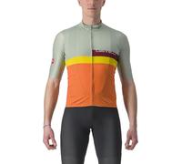CASTELLI 4522017-346 A BLOCCO Jersey Men's T-Shirt Defender Green/Dark Red-Bordeaux-Passion Fruit-Scarlet Lava XXL