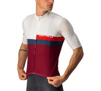 Castelli 4522017 A BLOCCO Jersey T-Shirt Hombre Ivory/Red-Blue-Bordeaux Tamaño L