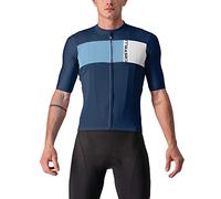CASTELLI 4522023-424 PROLOGO 7 Jersey Men's T-Shirt Belgian Blue/Drive Blue-Silver Gray XS