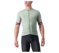 Castelli 4522025 ENTRATA Vi Jersey T-Shirt Hombre Defender Green/Bordeaux-Silver Gray Tamaño L