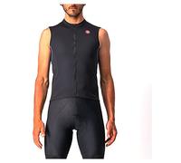 Castelli 4522026 ENTRATA Vi SLESS T-Shirt Hombre Light Black/Light Steel Blue-P Tamaño S