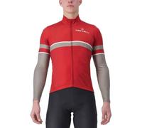 CASTELLI 4523525-642 Retta LS Jersey T-Shirt Unisex Pompeian Red/Nickel Gray Tamaño S