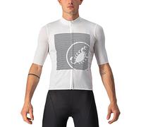 CASTELLI Bagarre Jersey Camiseta Larga Hombre, Ivory/Savile Blue, XL