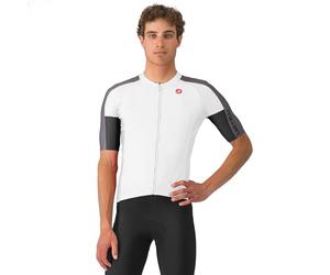 CASTELLI Camiseta Entrata 6 para hombre, protección solar UPF, manga de un cuarto de longitud, para ciclismo de carretera, ciclismo de grava y carreras, Marfil/gris ahumado, negro claro, XXX-Large