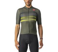 Castelli Endurance Pro JRS T-Shirt, Hombre, Verde Militar/azufre Azul, XL