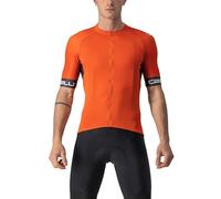 Castelli Entrada Vi Jersey Camiseta, Hombre, Fiery Red/Dark Gray-Ivory, X-Large