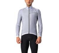 CASTELLI Escuadra Stretch Jacket Chaqueta Deportiva, Hombre, Plata y Gris Oscuro, 3XL