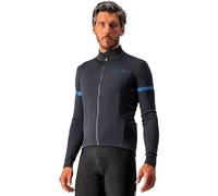 CASTELLI Fondo 2 Jersey FZ Camiseta Hombre, Hombre, Camiseta, 4521513-085, Light Black/Blue Reflex, XX-Large