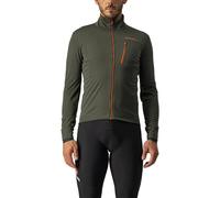 Castelli Go Jacket Military Green/Fiery Red 2XL Chaqueta