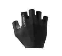 Castelli Guante Espresso para Hombre, Guantes de Ciclismo de Dedo Corto con Acolchado y protección UPF para Ciclismo de Carretera y Grava, Negro Claro, Mediano