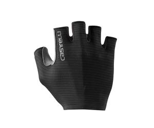 Castelli Guante Espresso para Hombre, Guantes de Ciclismo de Dedo Corto con Acolchado y protección UPF para Ciclismo de Carretera y Grava, Color Negro Claro, Talla L