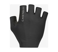 Castelli Guante Espresso para Hombre, Guantes de Ciclismo de Dedo Corto con Acolchado y protección UPF para Ciclismo de Carretera y Grava, Negro Claro, Mediano