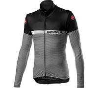 CASTELLI Marinaio Jersey FZ, Camiseta para Hombre, Hombre, Camiseta, 4520516, Black Silver Gray, S