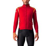 CASTELLI Perfetto Ros Long Sleeve - Chaqueta Deportiva para Hombre Pro Red/Brilliant Orange XXL