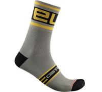CASTELLI Prologo 15 - Calcetines de Ciclismo, Verde Corteza, S/M