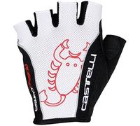 Castelli - Rosso Corsa Classic Glove, Color Blanco,Negro, Talla S