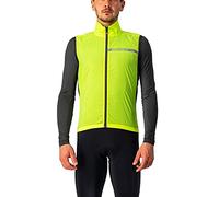 Castelli Squadra ST. Vest Sports, Hombre, Amarillo Fluorescente/Gris Oscuro, X-Large