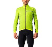 Castelli Squadra Stretch JKT Jacket, Hombre, Yellow Fluo/Dark Gray, M