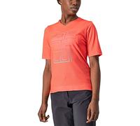 CASTELLI Trail Tech W tee - Camiseta para Mujer, Coral Flash, S