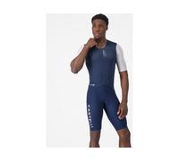 Castelli traje de contrarreloj Saturday Morning Skinsuit S/S azul XL