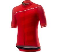 CASTELLI - Trofeo, Camiseta para Hombre, Hombre, Camiseta, 4520014, Red/Fiery Red, L