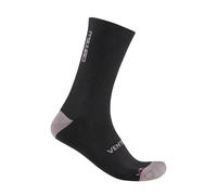 CASTELLI Venti - Calcetines suaves de merino para hombre, accesorio de ciclismo con máxima calidez y comodidad para ciclismo de carretera en clima frío, Negro, Large