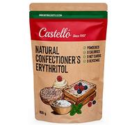 Eritritol Edulcorante Natural - Polvo | 10 g = 7g de azúcar | Sustituto del Azúcar en Polvo - Keto y Paleo - 0 Índice Glucémico - 0 Calorías - 0 Carbohidratos - No OGM - Castello since 1907-850 g