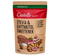 Castello since 1907 Stevia (Estevia) + Eritritol 1:3 850 g | 1g = 3g de azúcar | Sustituto del Azúcar con sabor 100% Natural - 0 Calorías - 0 Índice Glucémico - Keto y Paleo - 0 Carbohidratos