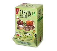 Castello since 1907 Stevia (Estevia) + Eritritol 1:8 | 504 sobres de 1g | Sustituto del Azúcar con sabor 100% Natural - 0 Calorías - 0 Índice Glucémico - 0 Carbohidratos netos - 504 g