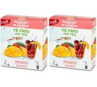 Castello since 1907 Té Frío (Ice Tea - Iced Tea) Zero & Instantáneo | Mango | 12 sobres | 1 sobre : 500 ml de Té | 0 Calorías | 0 Azúcar | 0 Aspartamo (Paquete de 2)