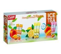Castello since 1907 Té Frío (Ice Tea - Iced Tea) Zero & Instantáneo | Multipack 3 Sabores: Melocotón, Limón y Mango | Total 36 Sobres | Cero Calorías, Sin Azúcares, Sin Aspartamo