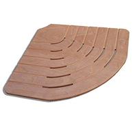 Castelmerlino Tarima para ducha Okumè marino contrachapado lado esquina 74 cm para platos de ducha lado 90 cm