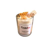 Casteloo Vela perfumada - Vela de fantasía de cera de soja con forma de tarro de miel helada en una taza, efecto trampantojo