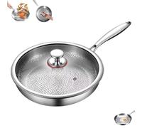 Casten-Co Titanium Hammered Pan, 2026 Upgrade Casten-Co Titanium Hammered Pan, Non-Stick Without Coating Cookware, Scratch-Resistant & Heat-Resistant Cookware (with a lid,11.81in/30cm)