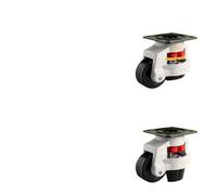 caster wheels， Ruedas niveladoras con almohadilla de goma, GD-60F 80F 100F, ruedas retráctiles for banco de trabajo con montaje en placa, capacidad de carga 1500 kg,For All Scenarios(GD-80F)