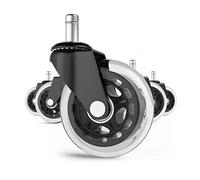 Caster Wheels Set 1/5Pcs Mute Caster Wheels 2.5/3Inch Swivel Office Chair Universal Caster Wheels Replacement Safe Roller Furniture Hardwar Heavy Duty Casters(5pcs 2.5inch 10mm)