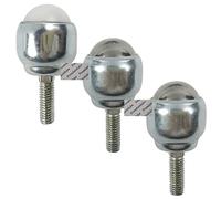 Caster Wheels Set 4Pcs Threaded Stem Bolt Stud Mounted 304 Stainless Steel Nylon Ball Transfer Conveyor Roller Wheel Castor Caster Heavy Duty Casters(Nylon)