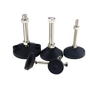 Caster Wheels Set Directional Adjusting Foot Nylon Universal Hooves Fixed Anchor Cup DIY Hardware for Profile Heavy Duty Casters(M12x100-80R)
