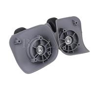 Caster Wheels Set DIY 9.1cmx9.7x4.9cm Grey Left&Right Wheels Luggage Suitcase Accessories w/8 Screws Heavy Duty Casters