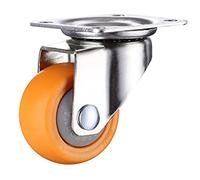 Caster Wheels Set Inch Furniture Casters Wheels Orange Swivel Castor Trolley Heavy Duty Casters(Orange,1.0 Inch)