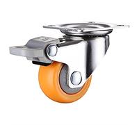 Caster Wheels Set Inch Furniture Casters Wheels Orange Swivel Castor Trolley Heavy Duty Casters(Red,1.5 Inch)