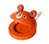 Casterines de Madera para Niños- Casteretas De Dedo De Patrón Animal Con Cuerda | Rhythm Clap Percussion Instrumentos para Niños Y Niñas De 3 Años Y Más, Juguetes Musicales E
