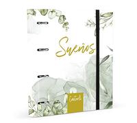 Casterli 83063 - Carpebloc 4 anillas troquelada, Tapa forrada mate, Recambio de 100h con separadores de colores, colores surtidos, Anillas de 40mm (Sueños)