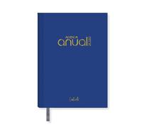•Casterli - Agenda Anual 2024 Basic Edition, Día página - Básica pastel. (Azul Marino) con tapa forrada y acolchada, las letras 2023 stamping en dorado. Con Tamaño A5 16 x 22 cm
