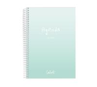 Casterli-AGENDA ESCOLAR 2021-22 BASIC color Turquesa, Semana Vista, Vertical, Tamaño ~A5, Papel 70g, Cubierta Polipropileno Opaco, Colores surtidos, 148 x 210 mm