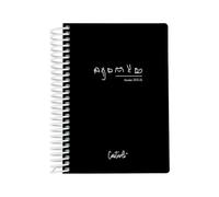Casterli - Agenda Escolar Basic Edition Negro - Día Página, Tamaño A6-105 cms X 148 cms