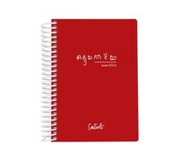 Casterli - Agenda Escolar Basic Edition Rojo - Día Página, Tamaño A6-105 cms X 148 cms